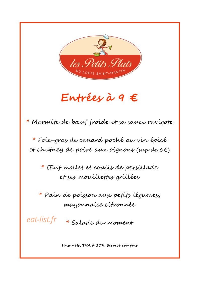 Le Logis Saint Martin — carte page 3