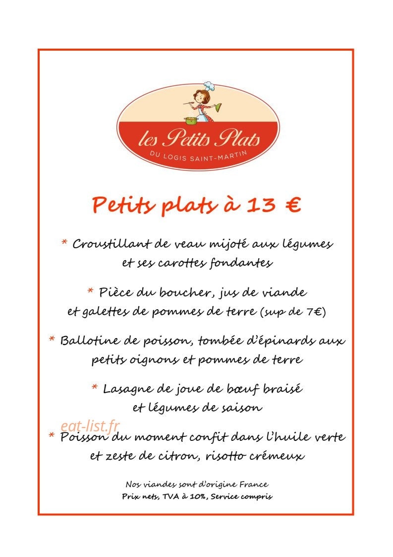 Le Logis Saint Martin — carte page 4