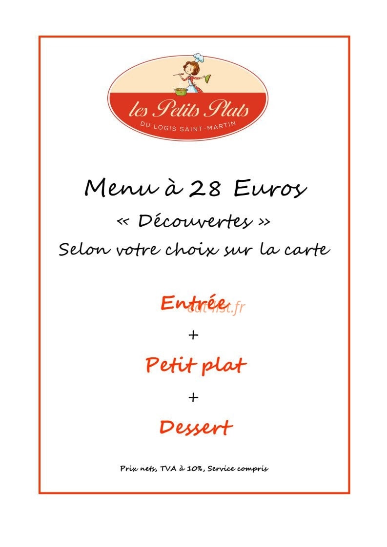 Le Logis Saint Martin — carte page 2