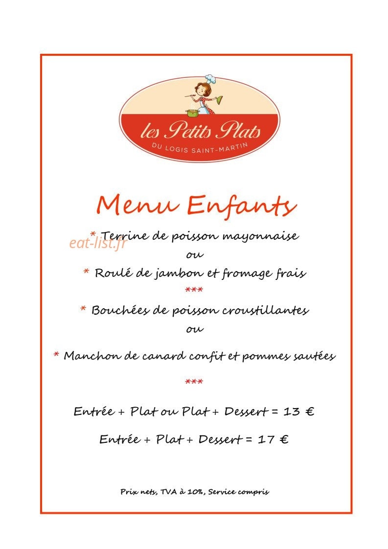 Le Logis Saint Martin — carte page 8