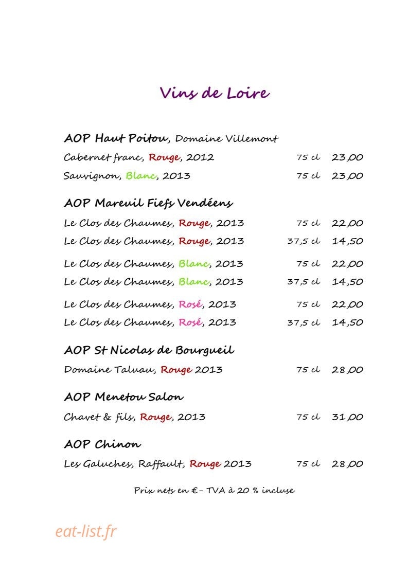 Le Logis Saint Martin — carte page 14