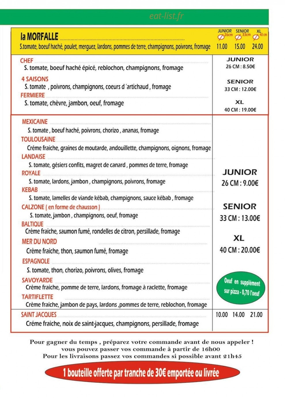 Les Pizzas de Mario — carte page 2