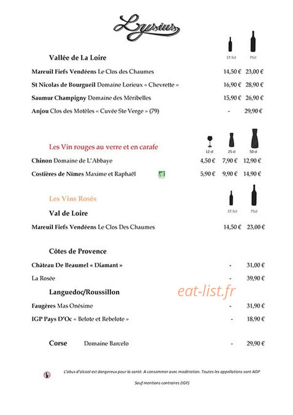 Lysius — carte page 14