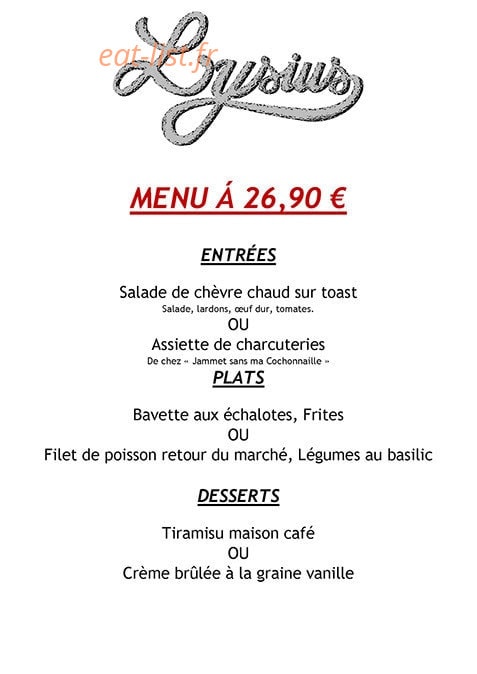 Lysius — carte page 1