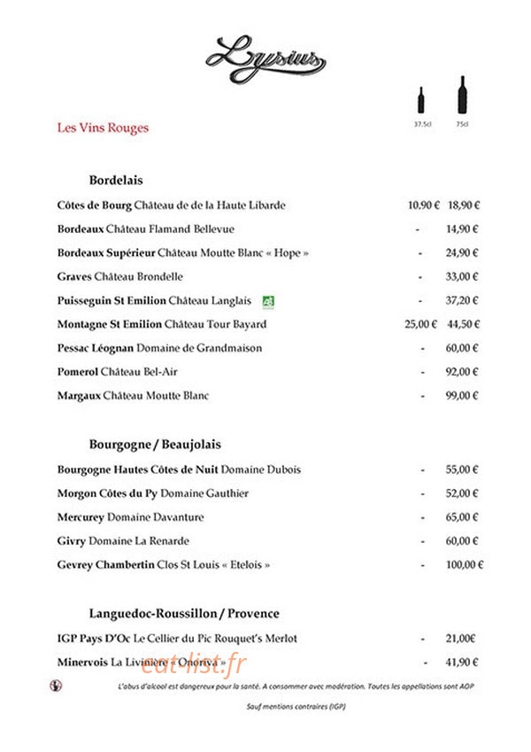 Lysius — carte page 13