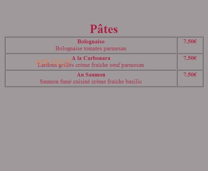 Pizzeria La Mama Restaurant — carte page 6
