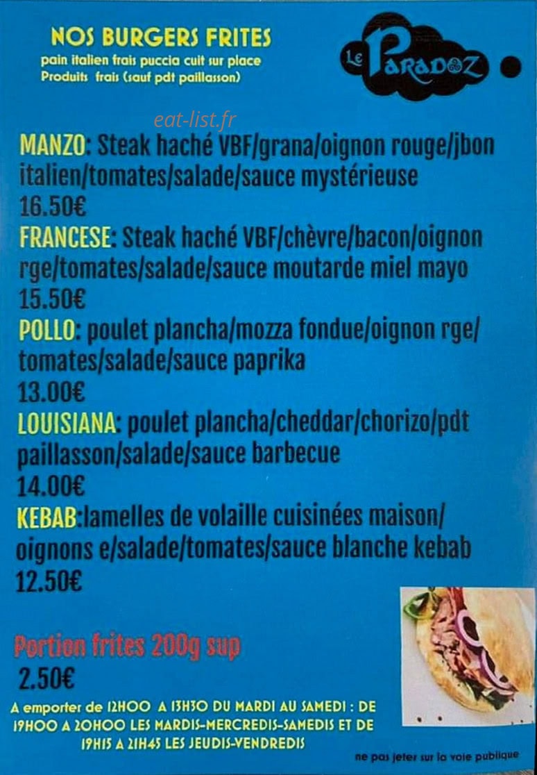 Le paradoz — carte page 1