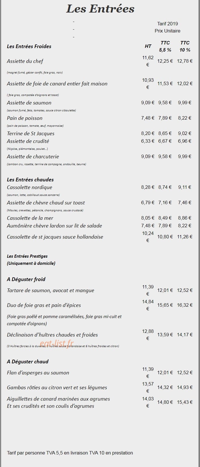 L'art de recevoir Céline & Manu — carte page 4