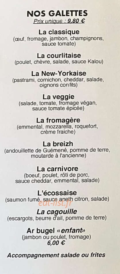 Chez Kalou — carte page 1