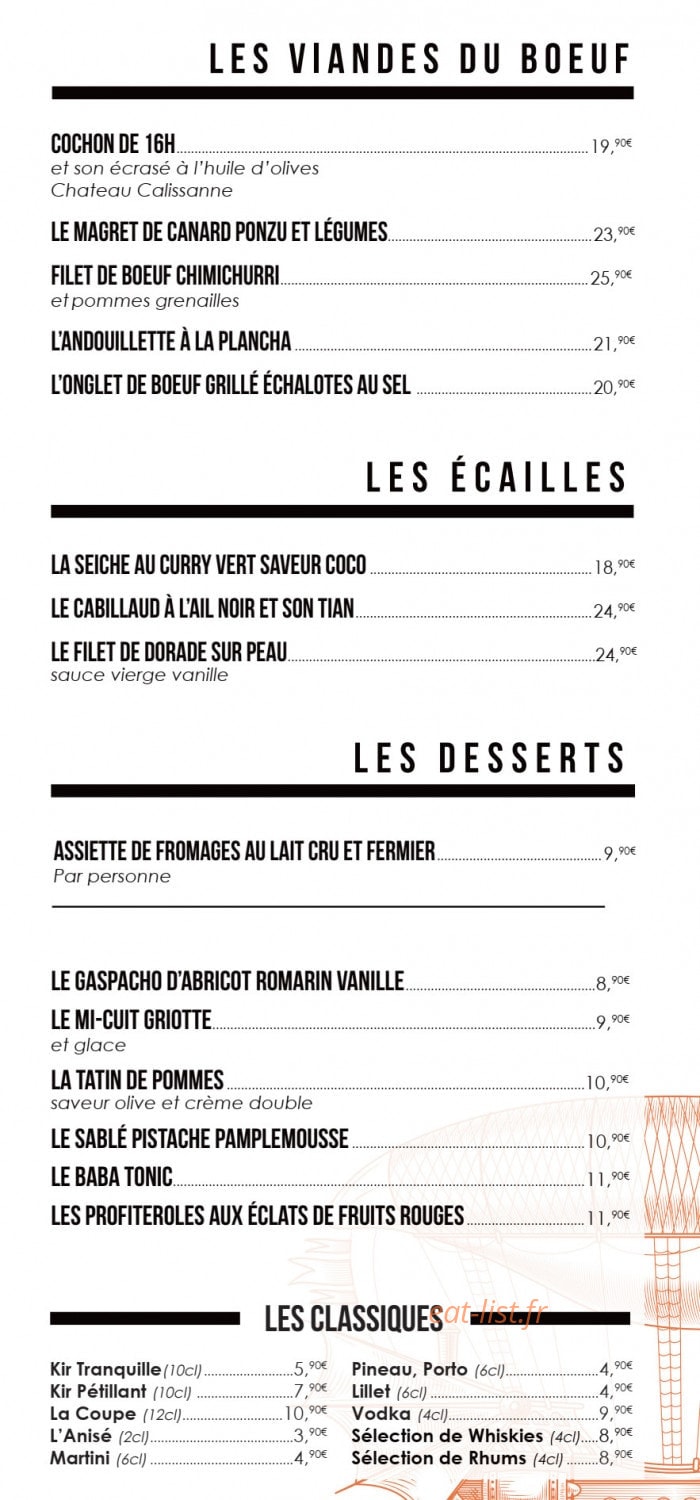Le Bœuf en Ecailles — carte page 2