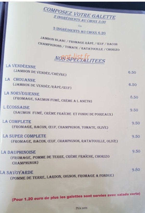 La Bouriole — carte page 3