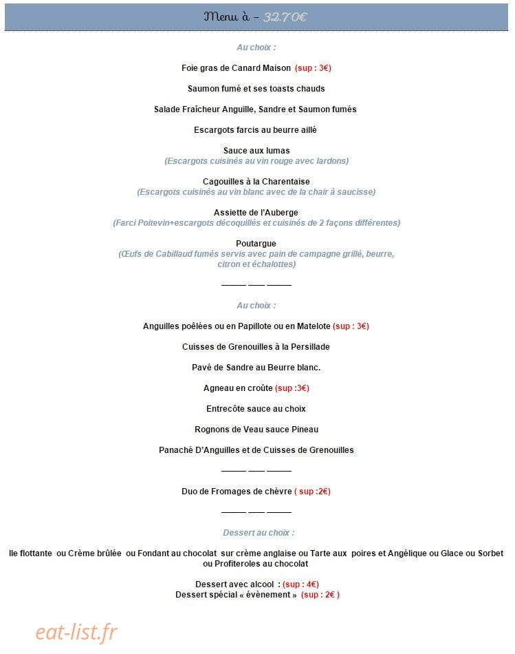 Auberge de l'ecluse — carte page 3