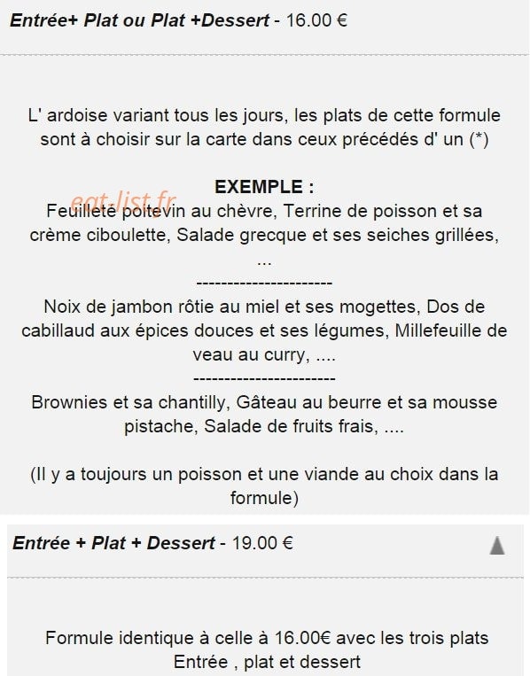 L'Atelier Gourmand — carte page 4