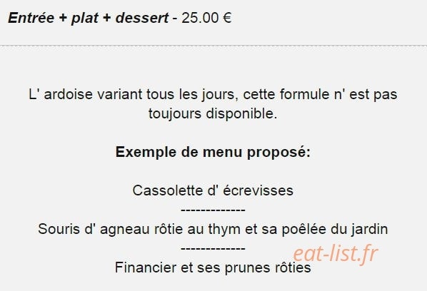 L'Atelier Gourmand — carte page 3