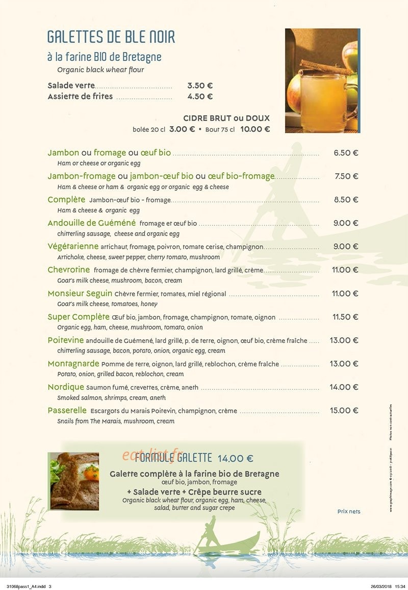 La Passerelle — carte page 3