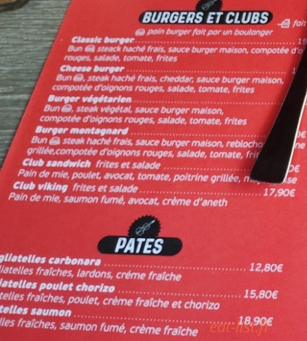 Marais Social Club — carte page 1