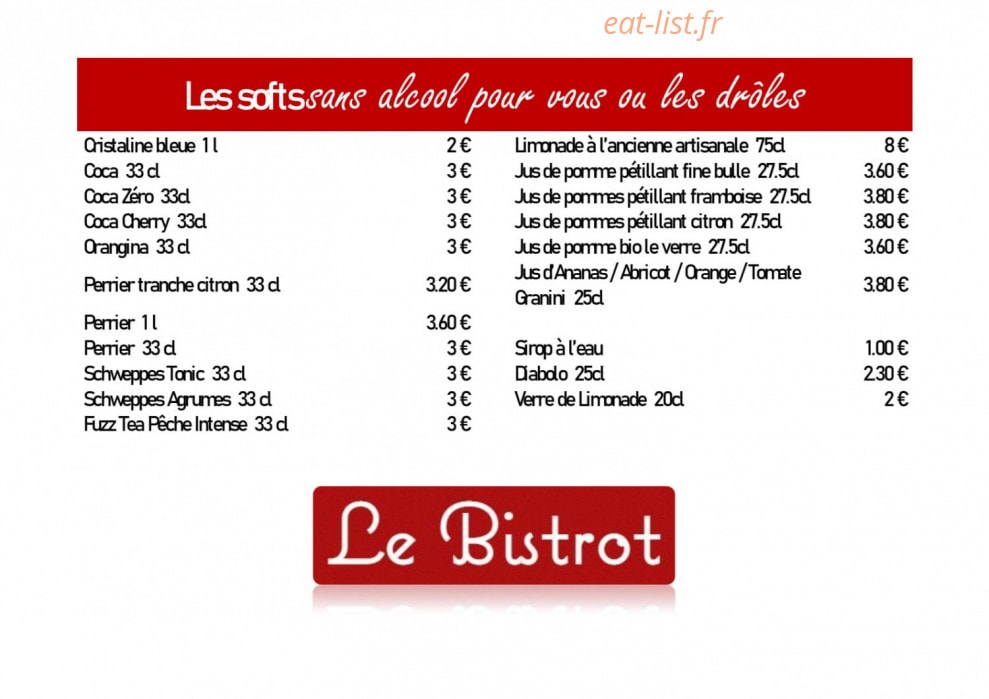 Le Bistrot du Vieux Relais — carte page 4