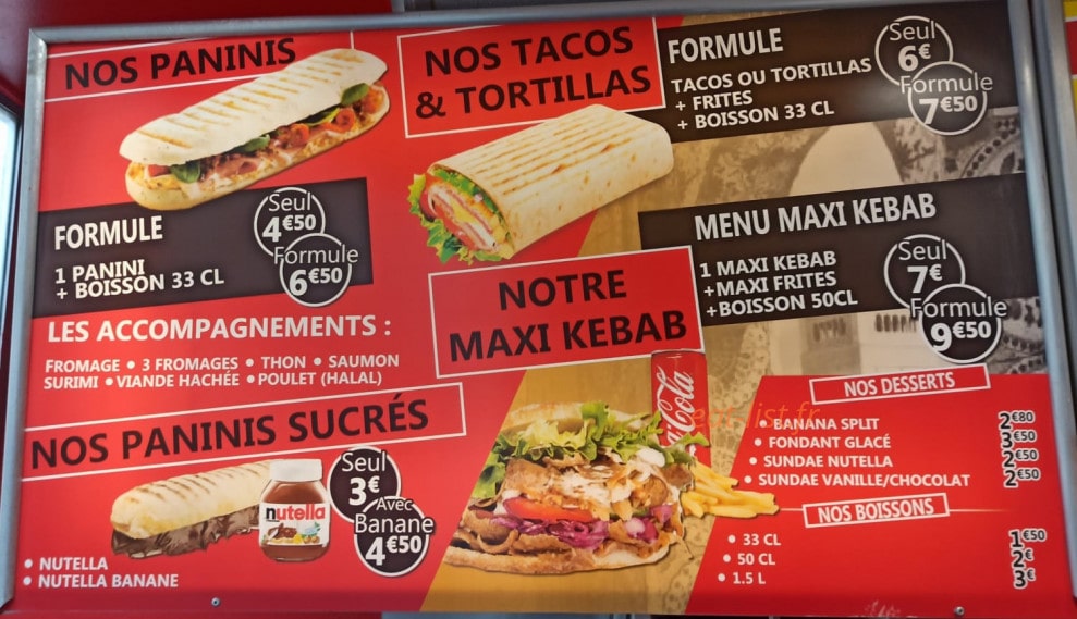 Magistral Kebab — carte page 1