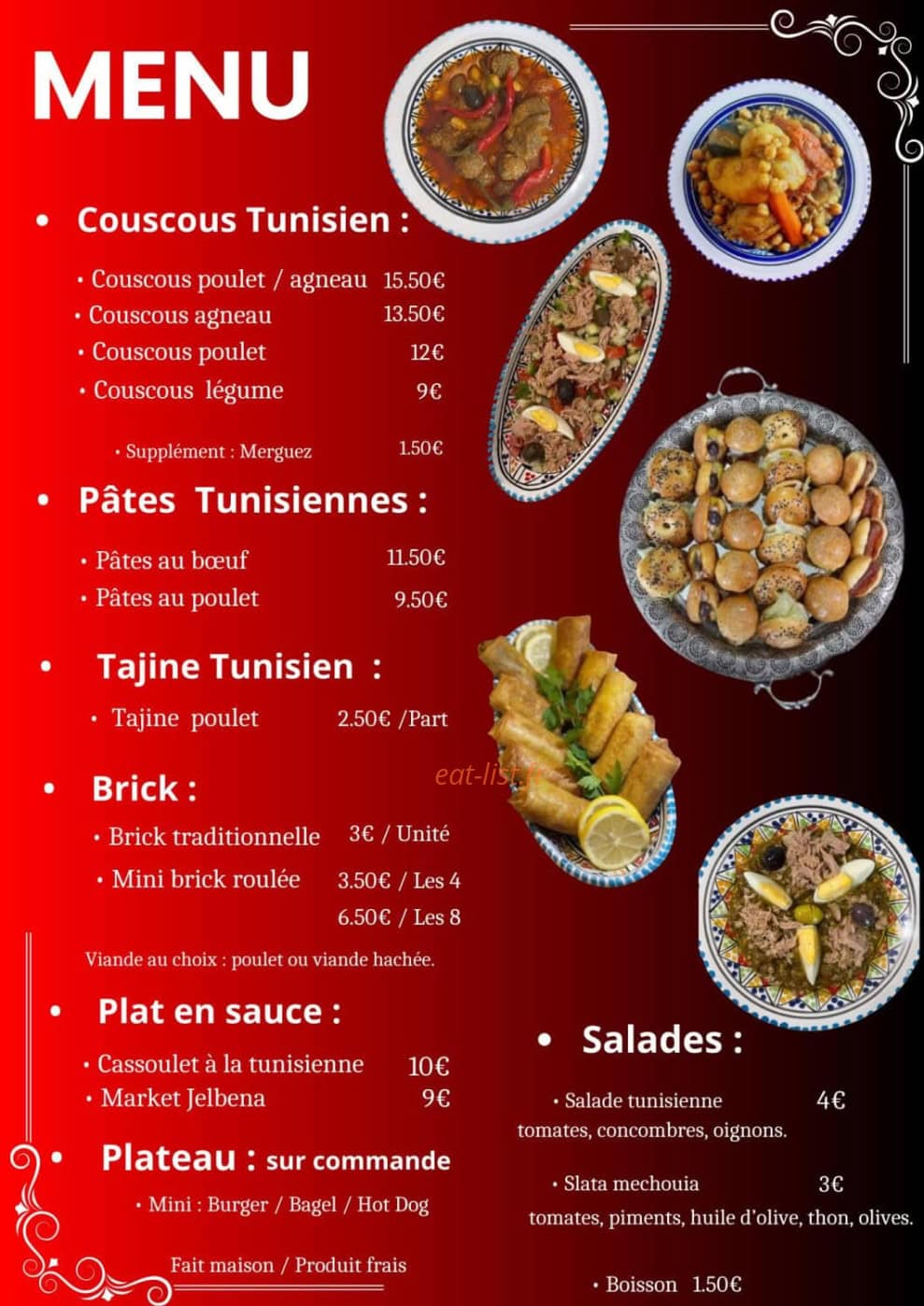 Couscous Carthage — carte page 2