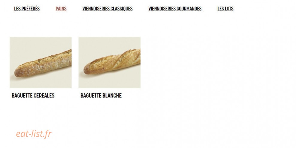 Brioche Dorée — carte page 8