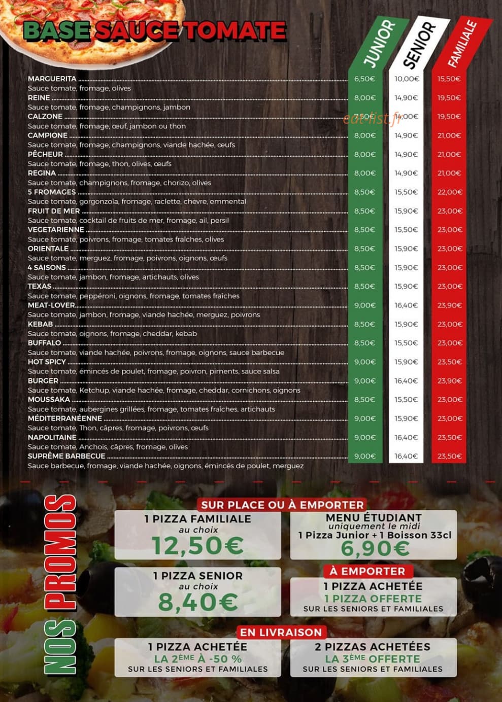 Allo Pizza — carte page 3