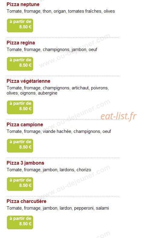 Andiamo pizza — carte page 3