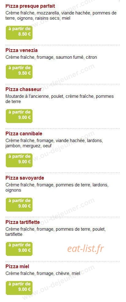 Andiamo pizza — carte page 7