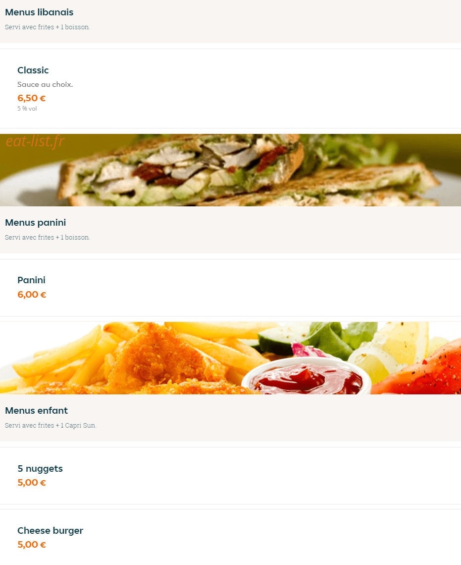 Antalya kebab — carte page 2