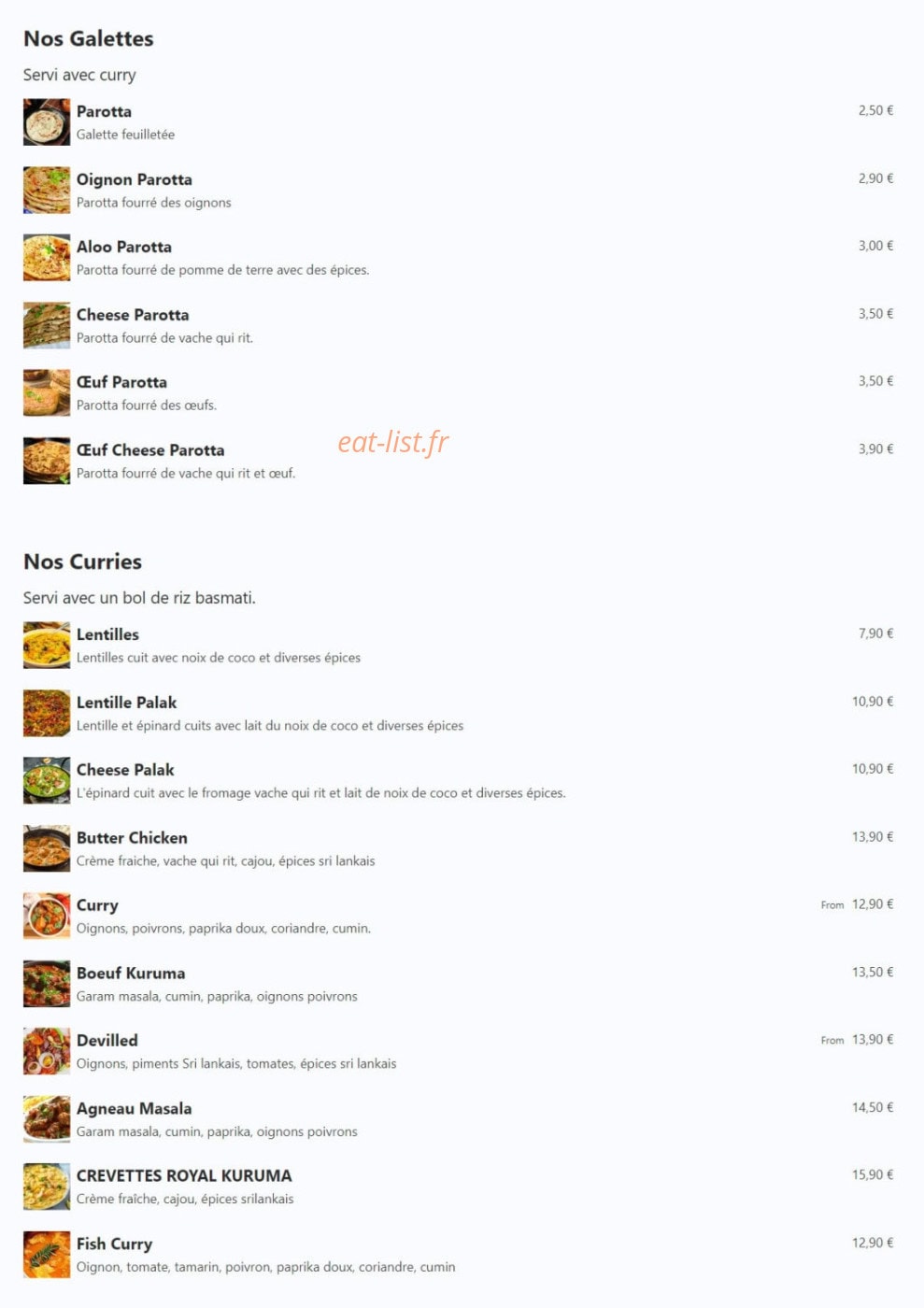 Ayah's Lounge — carte page 2