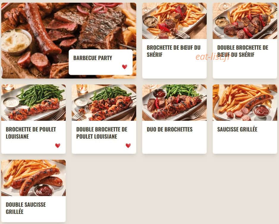 Buffalo Grill — carte page 4