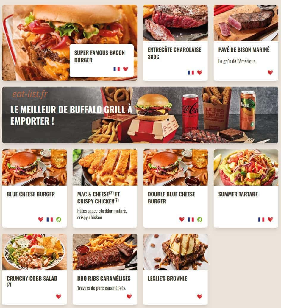 Buffalo Grill — carte page 2
