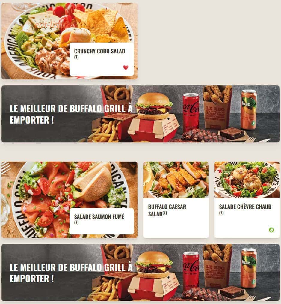 Buffalo Grill — carte page 7