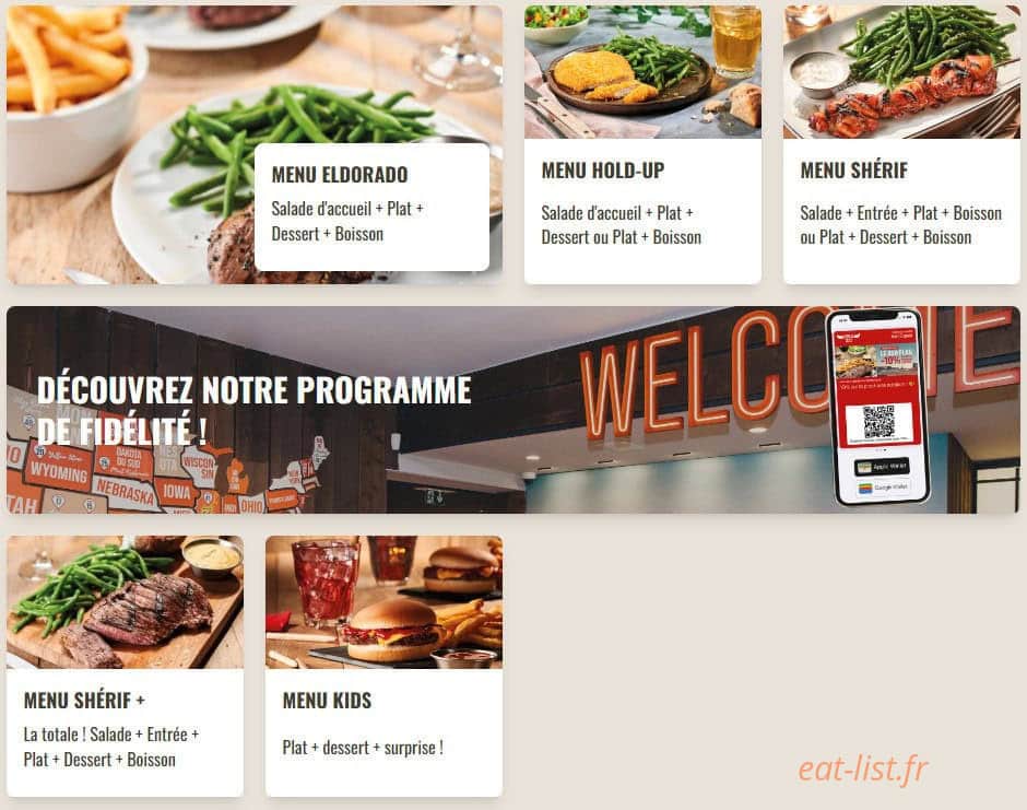 Buffalo Grill — carte page 11
