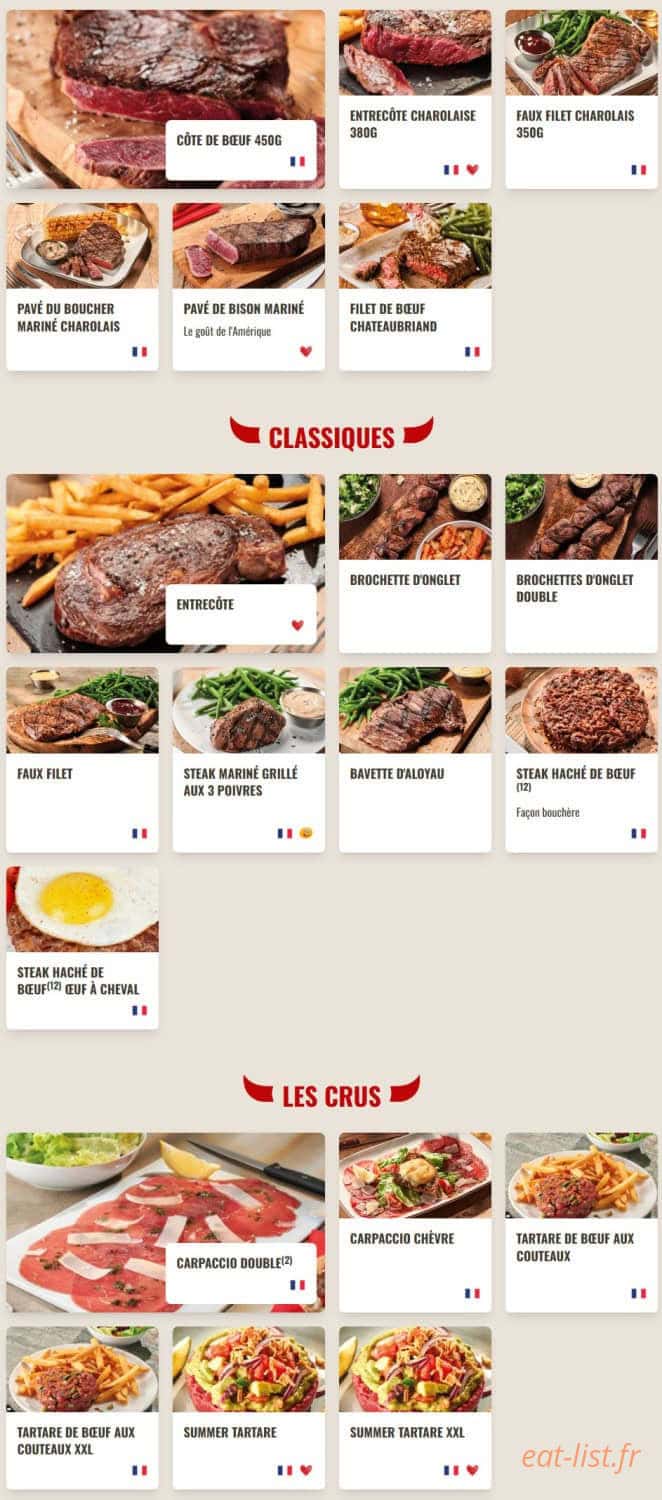 Buffalo Grill — carte page 3