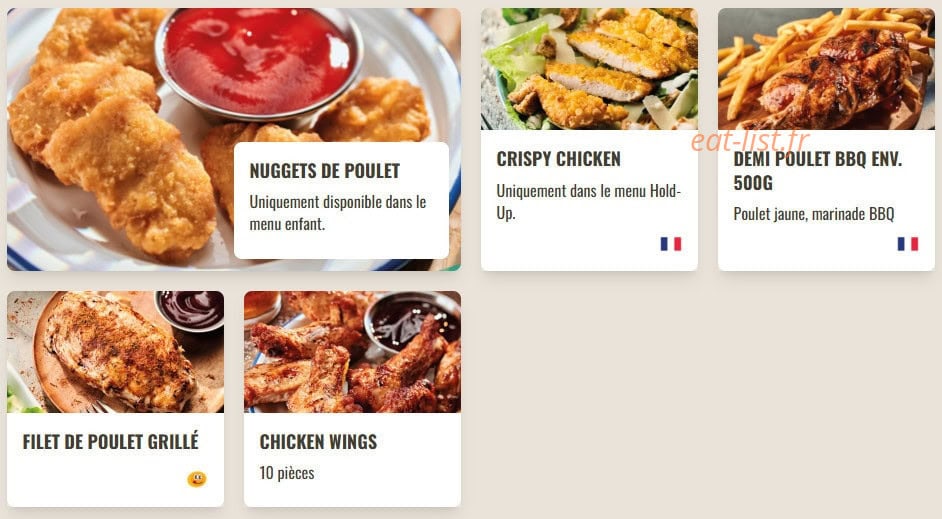 Buffalo Grill — carte page 9
