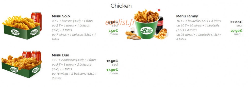 Burger Bucket — carte page 5