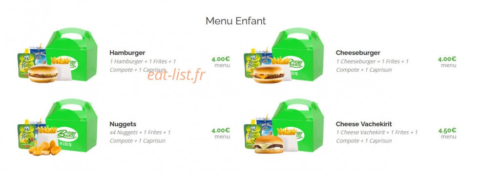 Burger Bucket — carte page 15