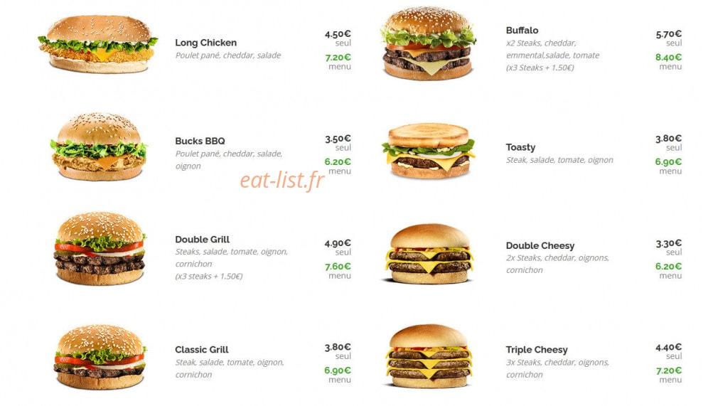 Burger Bucket — carte page 2