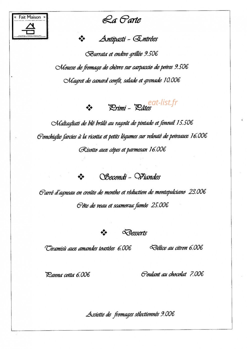 Di vini ta — carte page 1