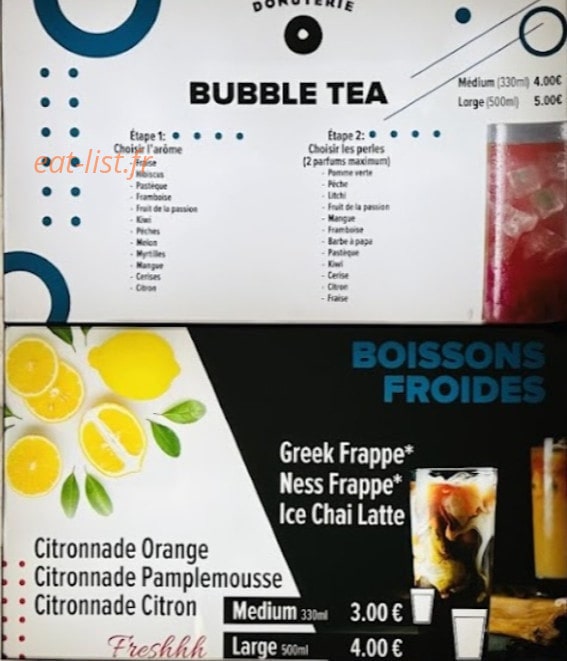 Donuterie — carte page 1