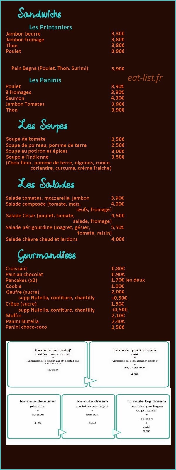 Dre@m coffee — carte page 2