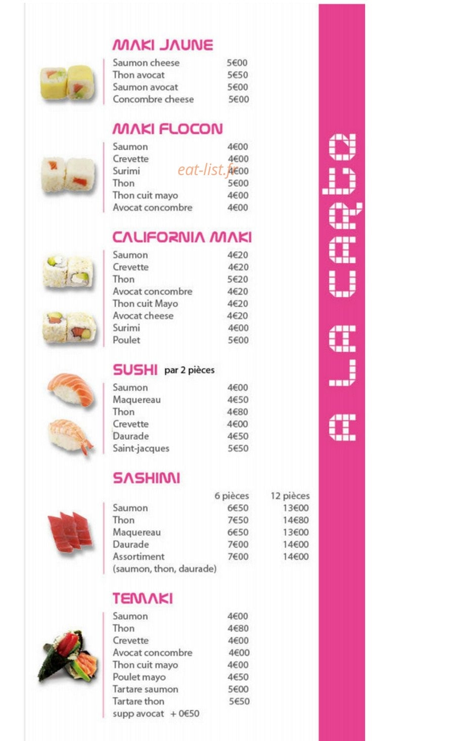 Isakaya — carte page 3