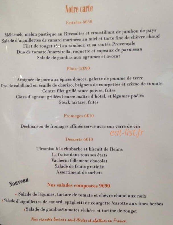 L'Improviste — carte page 1