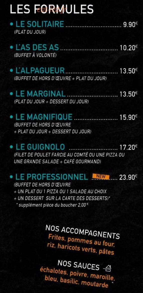 La Brasserie des Provinces — carte page 4