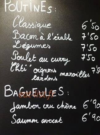 La cabane à poutines — carte page 1
