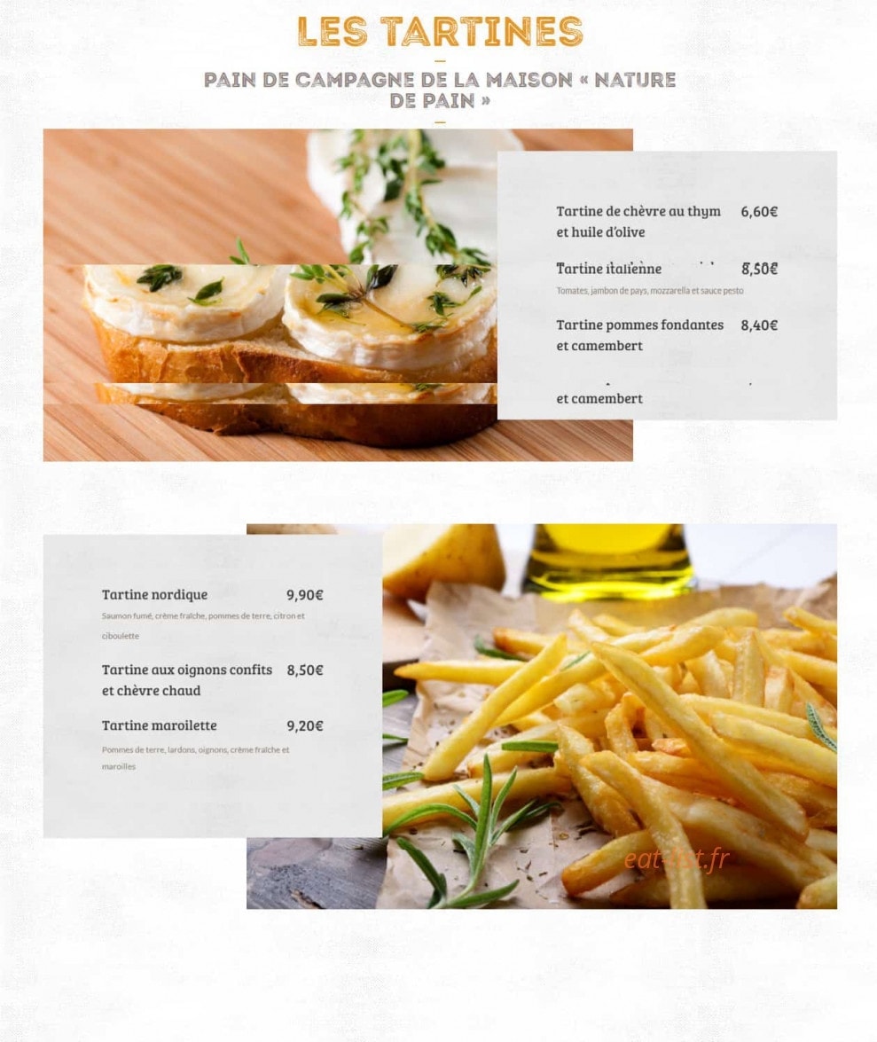 La Manufacture — carte page 5
