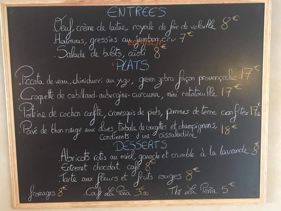 La Peña — carte page 1