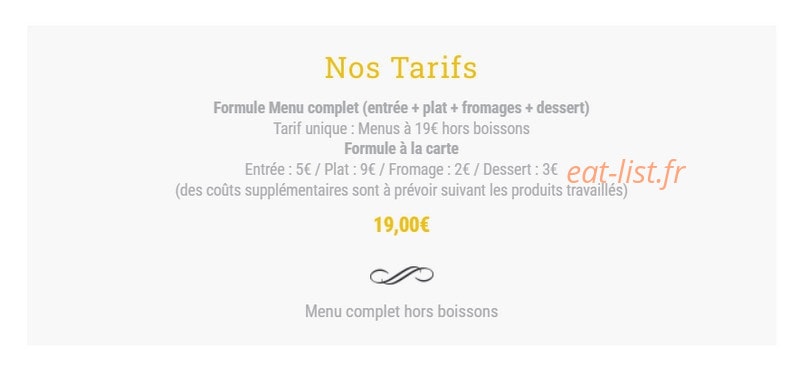 La Table de l'Apprenti — carte page 1