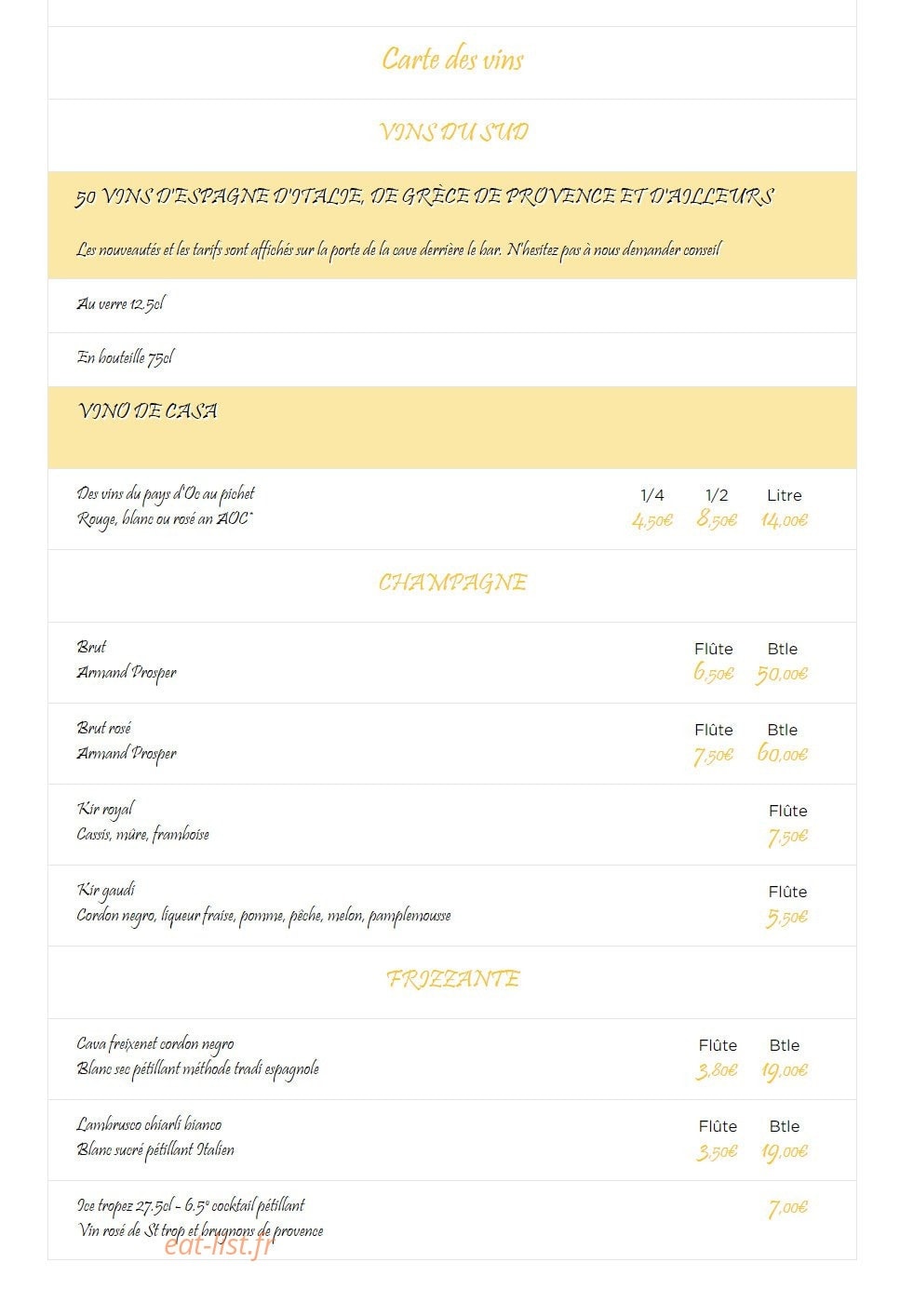 Le Barrio — carte page 10