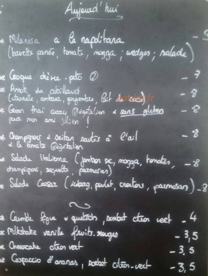 Le cafe — carte page 1